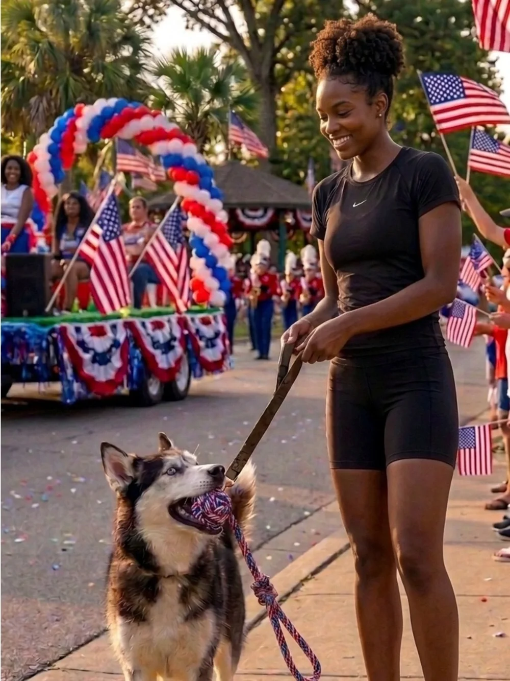 Handcrafted in the US: Patriotic Monkey’s Fist Dog Toy – Heavy Duty & Durable